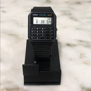 Vintage Black Casio calculator watch